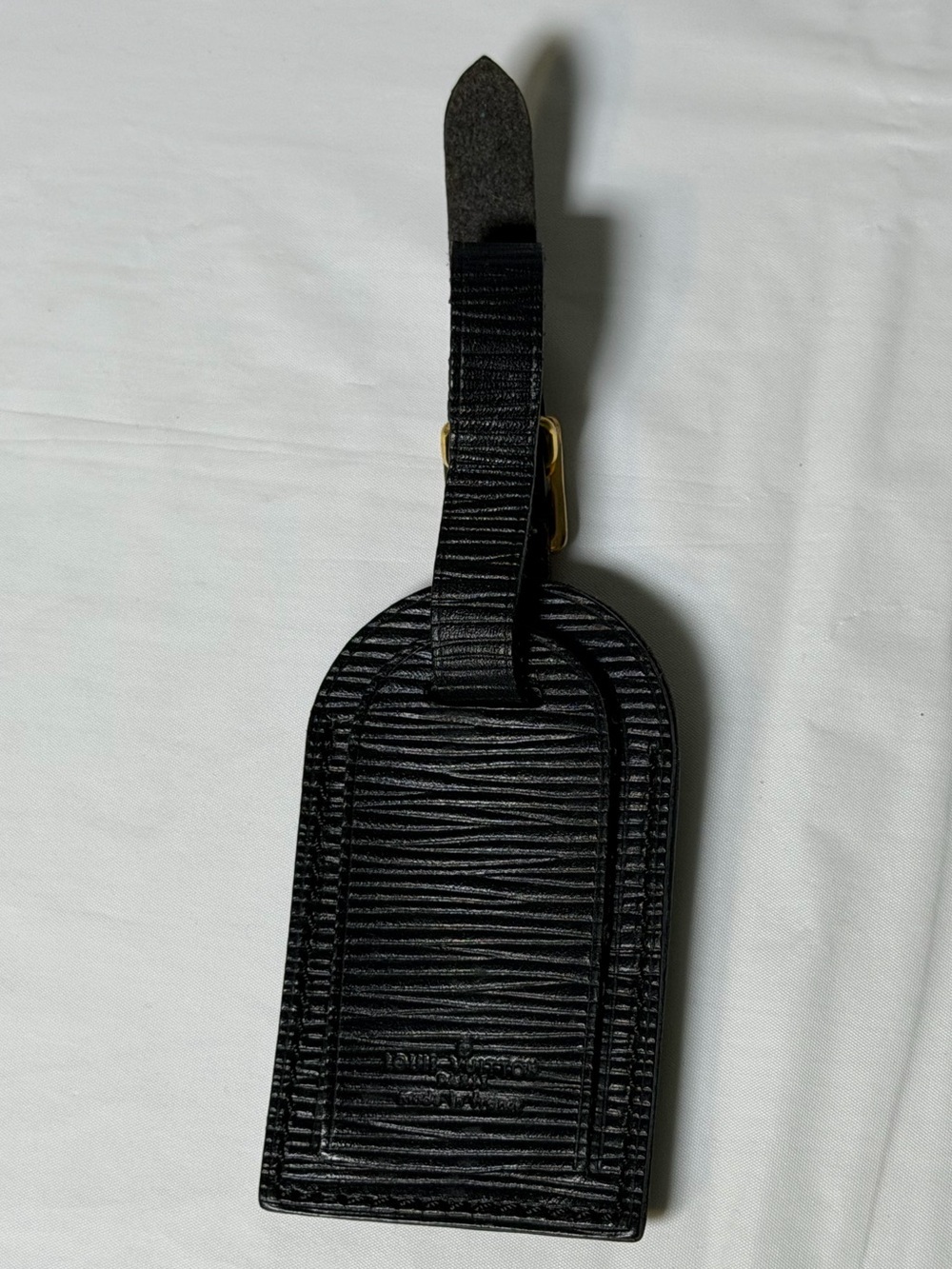 Louis Vuitton black luggage tag
